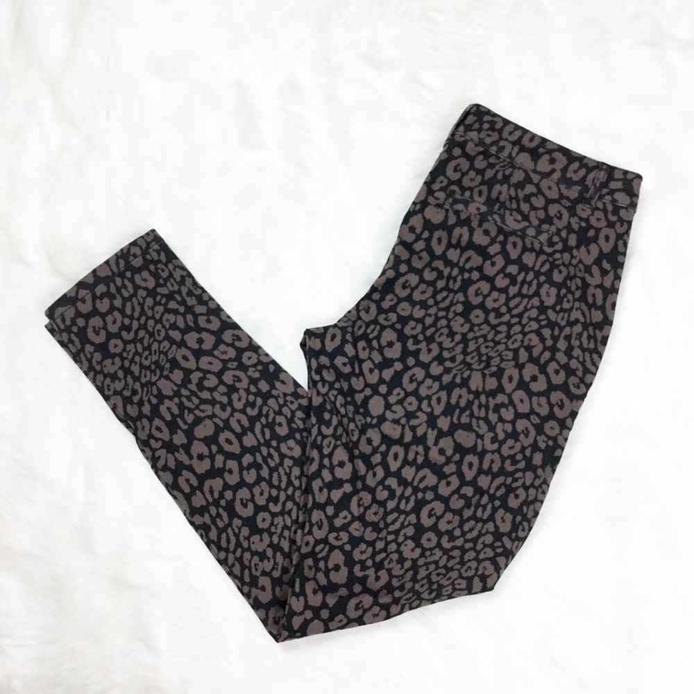 Sanctuary Leopard Twill Skinny Pants Black sz. 29